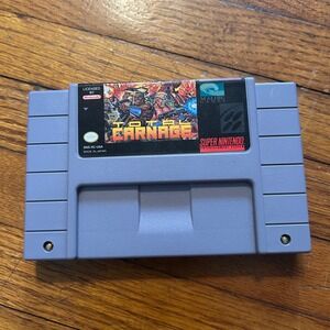 Total Carnage Super Nintendo SNES Malibu Games SNS-XC-USA Authentic Cartridge